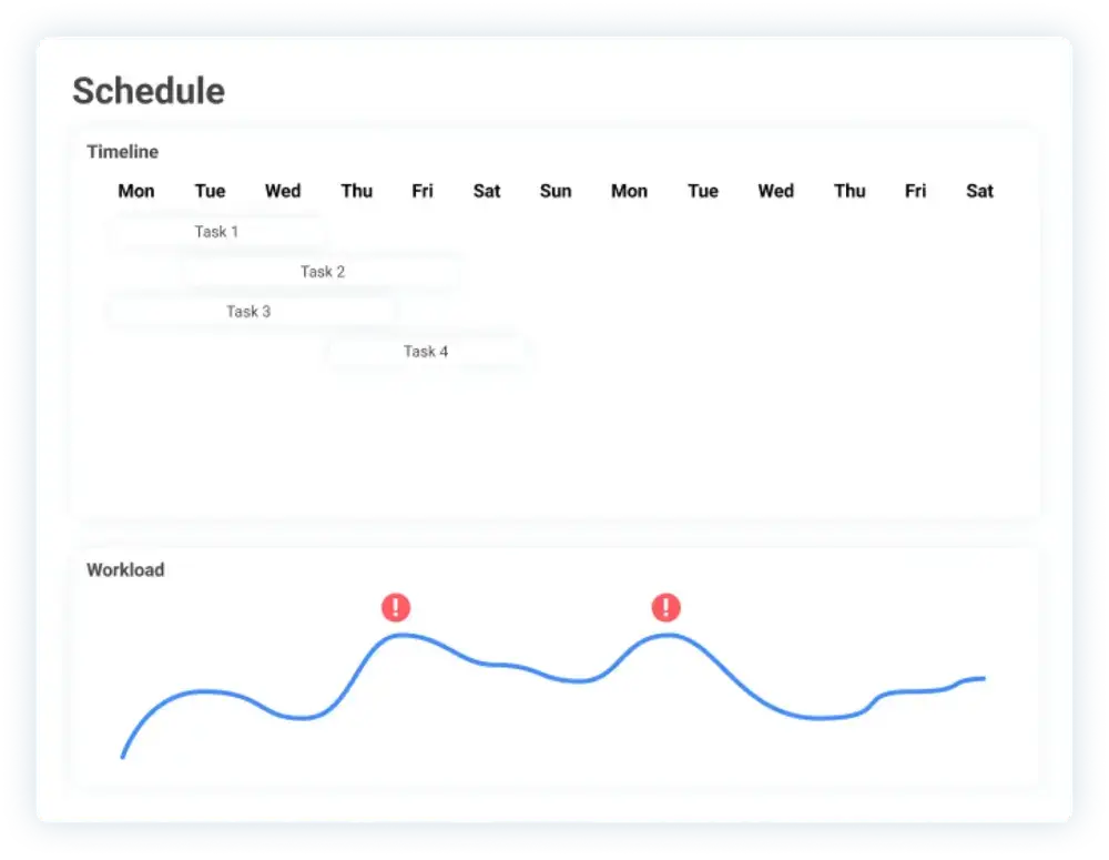 Schedule page