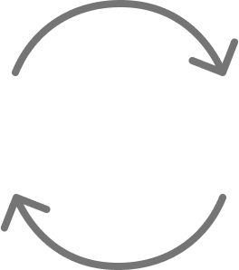 Arrows indicating working together